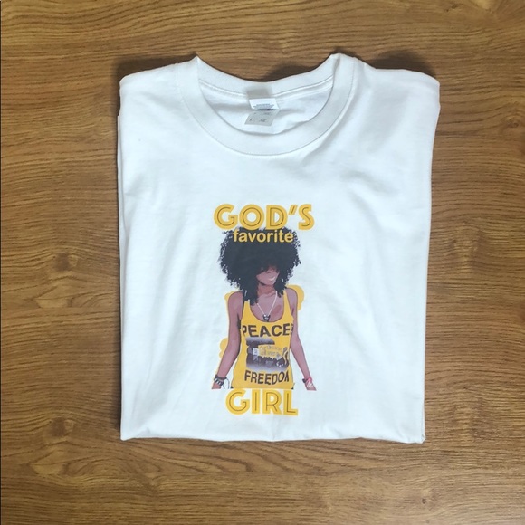 Brand New Custom Gods Favorite Girl White Graphic - Picture 6 of 8